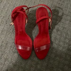 Like new Schutz red heels